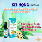  Xịt họng keo ong Kingphar chai 30ml dành cho người bị ho, ho có đờm, đau rát họng, khản tiếng do viêm họng, viêm phế quản 
