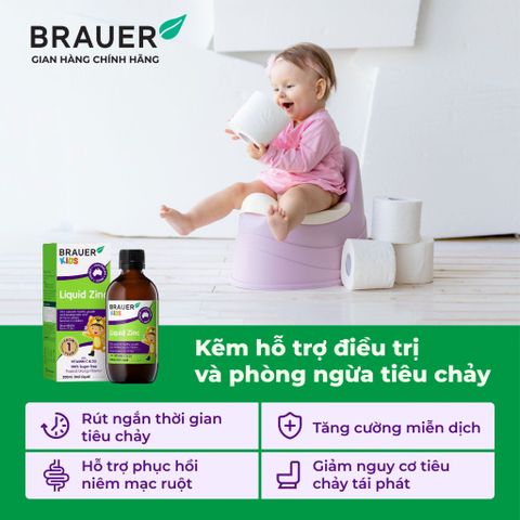  Siro Brauer Baby & Kids Liquid Zinc bổ sung kẽm, tăng sức đề kháng cho trẻ (200ml) 