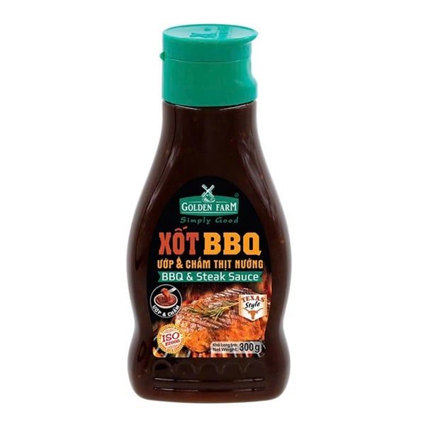  XỐT BBQ TEXAS ƯỚP CHẤM THỊT NƯỚNG GOLDEN FARM 300G 