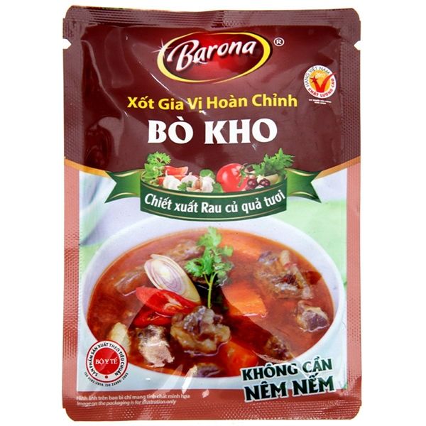 XỐT GIA VỊ BÒ KHO BARONA 80G 