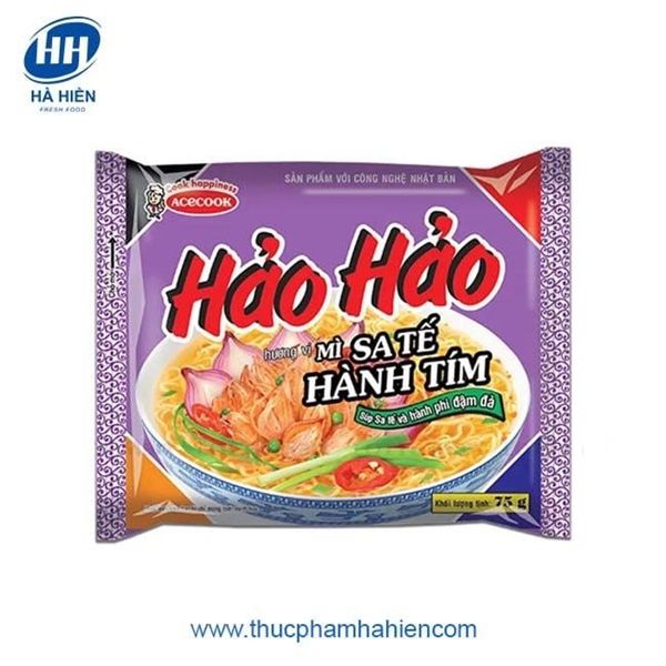  HẢO HẢO HƯƠNG VỊ MÌ SA TẾ HÀNH TÍM 75G 