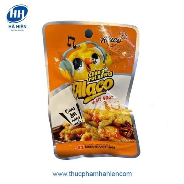  CHÂN GÀ RÚT XƯƠNG VỊ CAY NGỌT ALACO 26G 