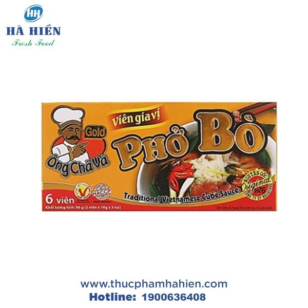  VIÊN GIA VỊ PHỞ BÒ ÔNG CHÀ VÀ GOLD 126G 