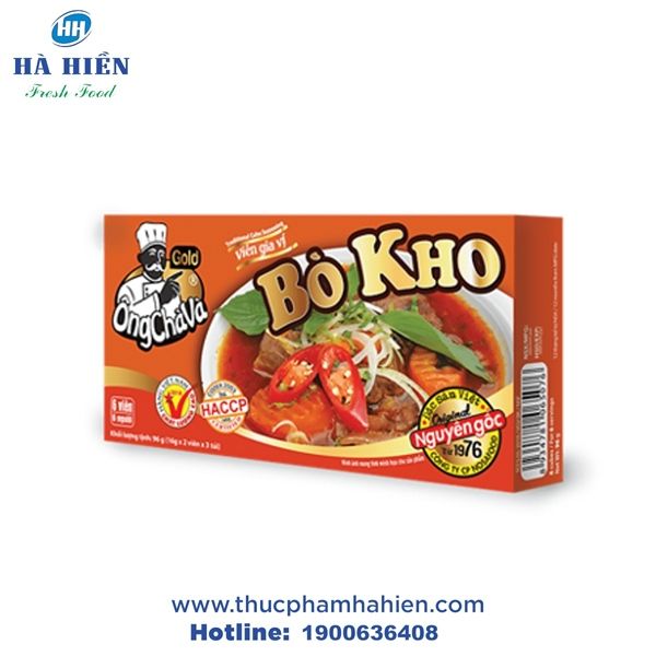  VIÊN GIA VỊ BÒ KHO GOLD ÔNG CHÀ VÀ 126G 