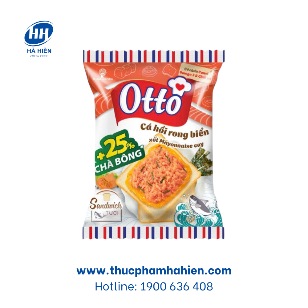  BÁNH MÌ OTTO SANDWICH CHÀ BÔNG CÁ HỒI 82.5G 