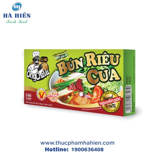  VIÊN GIA VỊ BÚN RIÊU CUA GOLD ÔNG CHÀ VÀ - 126G 