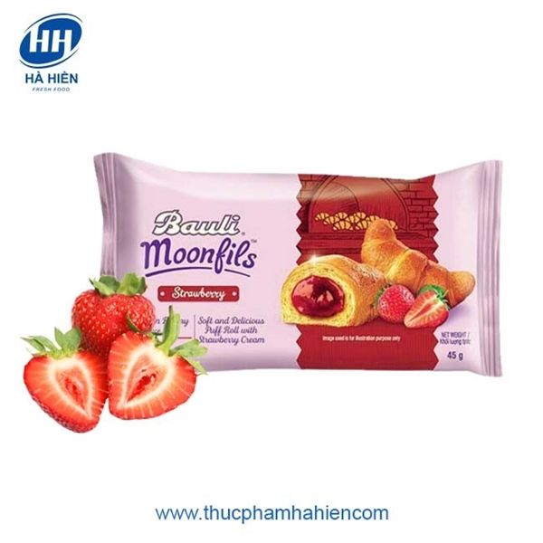  BAULI MOONFILS BÁNH SỪNG BÒ NHÂN MỨT DÂU 45G STRAWBERRY CROISSANT 