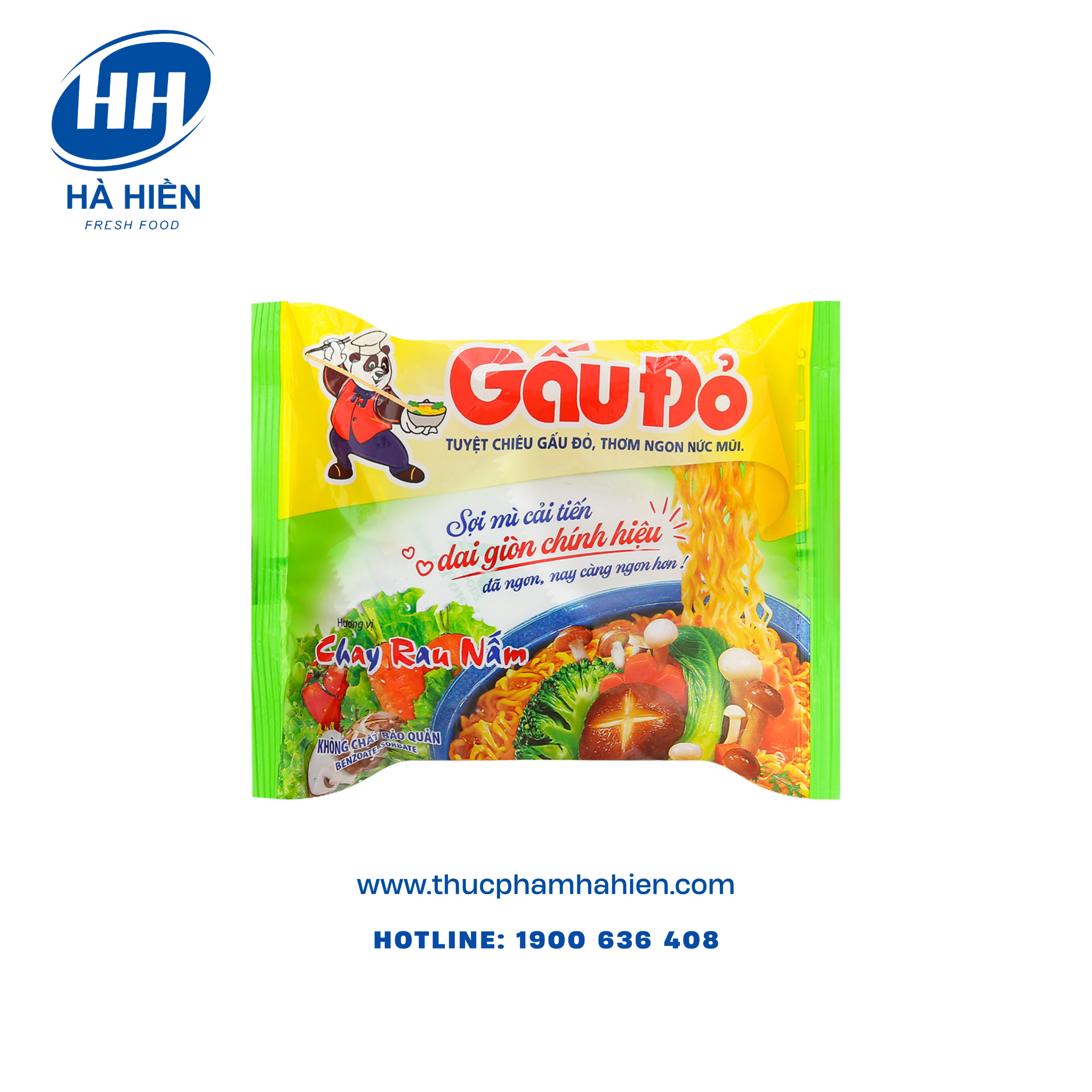  MÌ GẤU ĐỎ CHAY RAU NẤM 64GR 