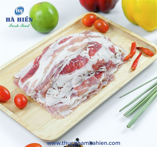 THỊT BA RỌI MỸ -NK CẮT LÁT DÀI (VỈ 0.5KG) (VỈ) 