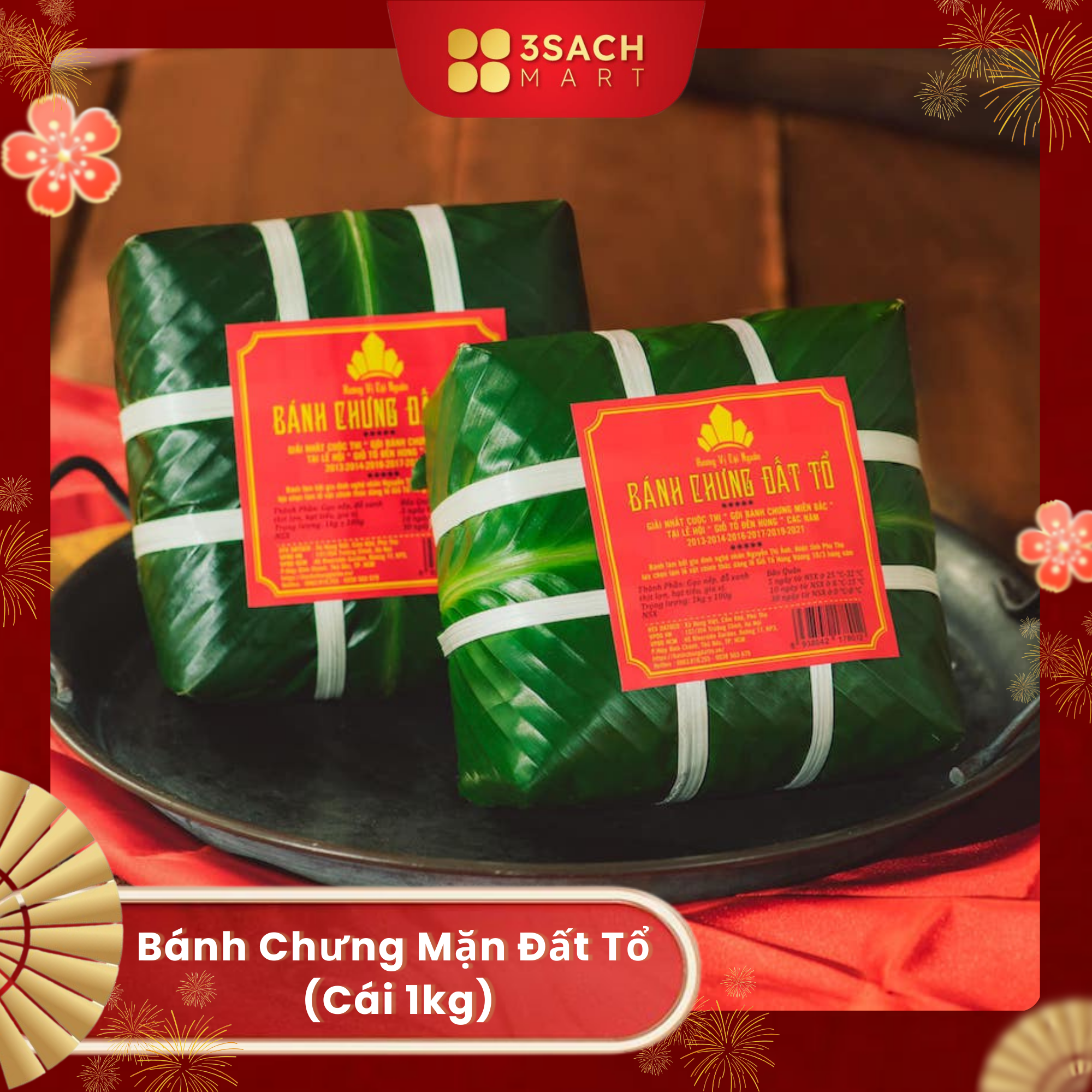 Bánh Chưng Mặn Đất Tổ (Cái 1kg) 