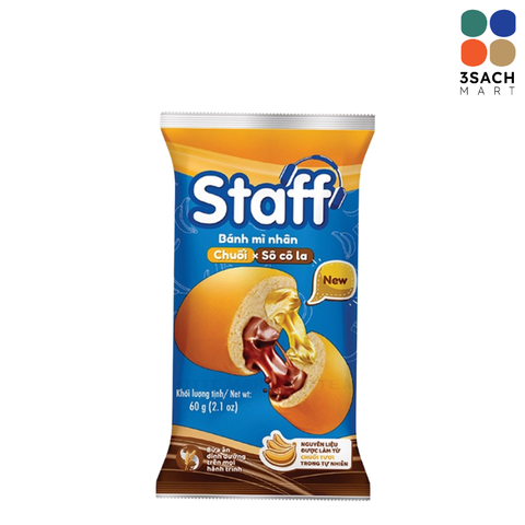  Bánh Mì Socola Chuối Staff (Gói 60g) 
