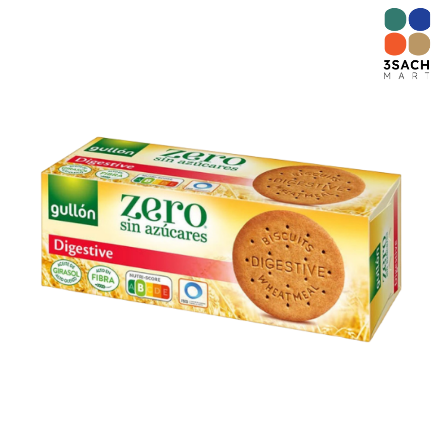  Bánh Quy Không Đường Nguyên Cám Gullon (Gói 400g) 