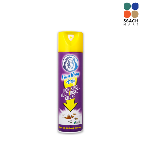  Bình Xịt Ruồi Muỗi Côn Trùng Lion King (Chai 600ml) 