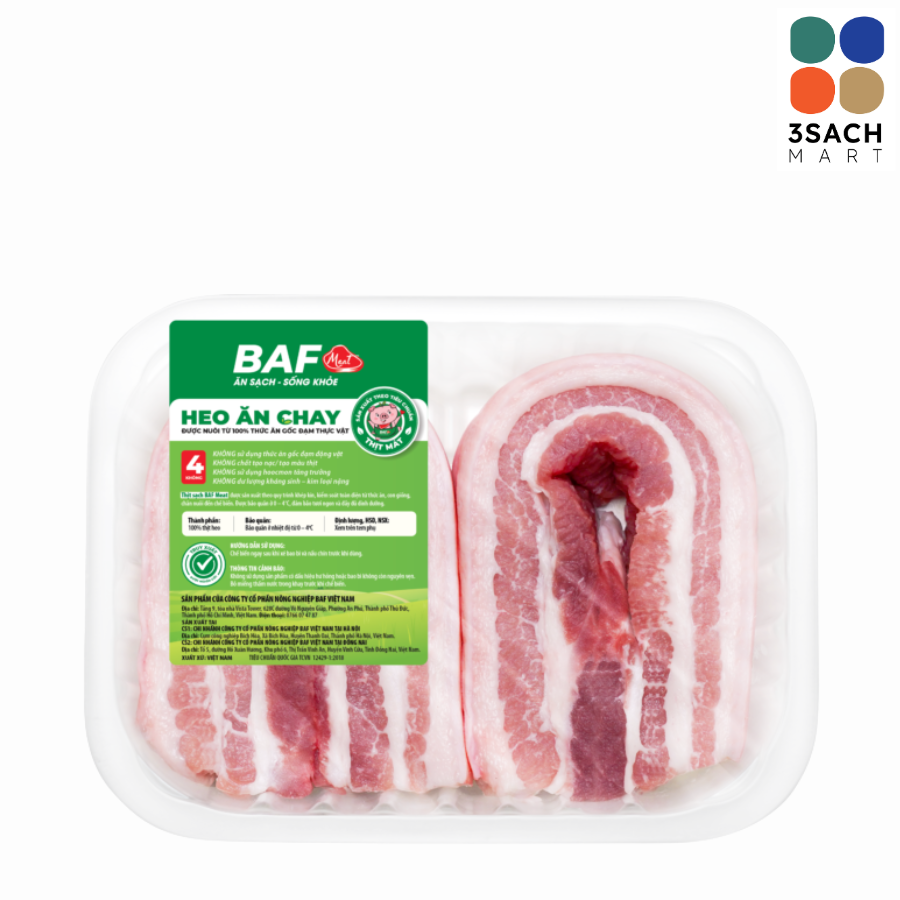  Ba Rọi Heo BAF (Khay 300g) 