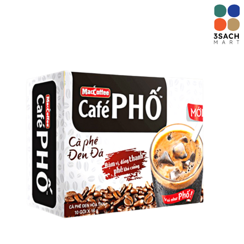  Cà Phê Phố Đen Đá Maccoffee (Hộp 10x16g) 