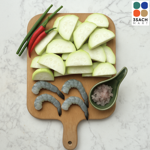  [RTC] Canh Bầu Nấu Tôm Thẻ (Khay 400g) 