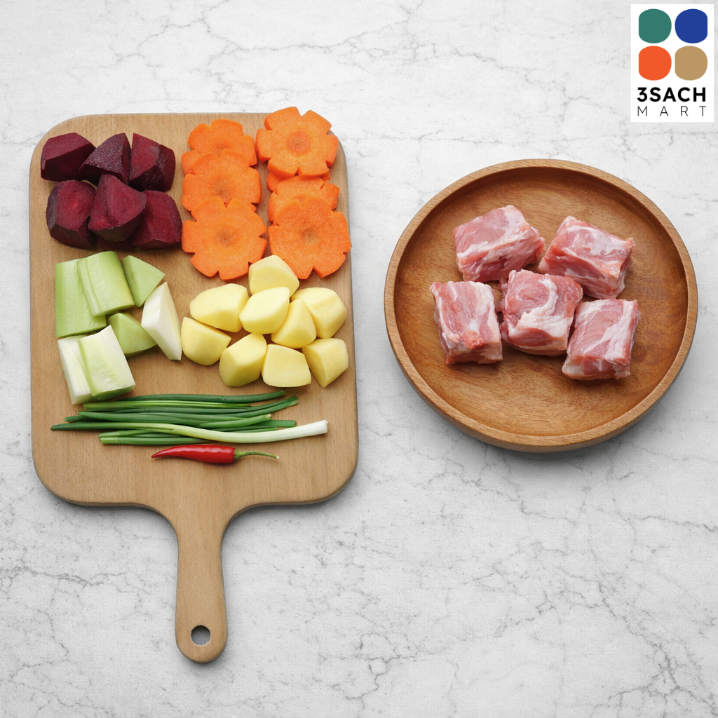  [RTC] Canh Sườn Rau Củ (Khay 500Gr) 