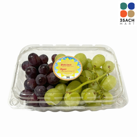  Combo Nho Xanh Mỹ Mix Nho Đỏ Mỹ (Hộp 500g) 