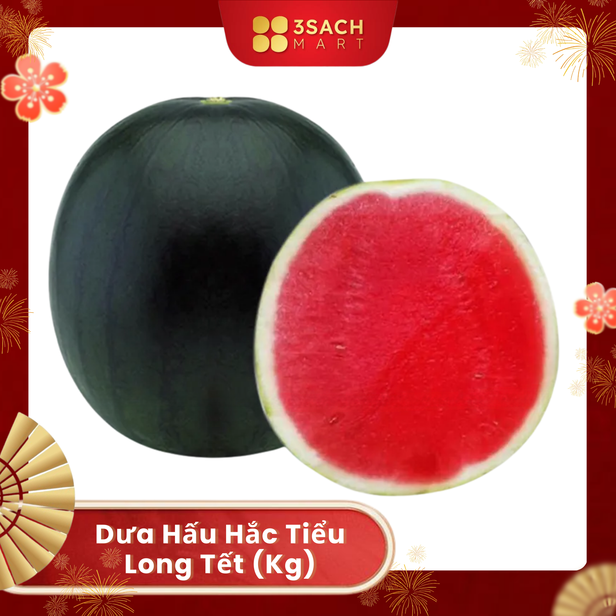  [ĐẶT TRƯỚC] Dưa Hấu Hắc Tiểu Long Tết (3.5Kg) 