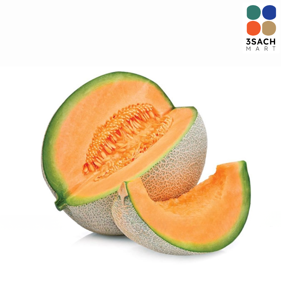  Dưa Lưới Tròn Vỏ Xanh Ruột Cam Tl3 - Trái 1.4 Kg 