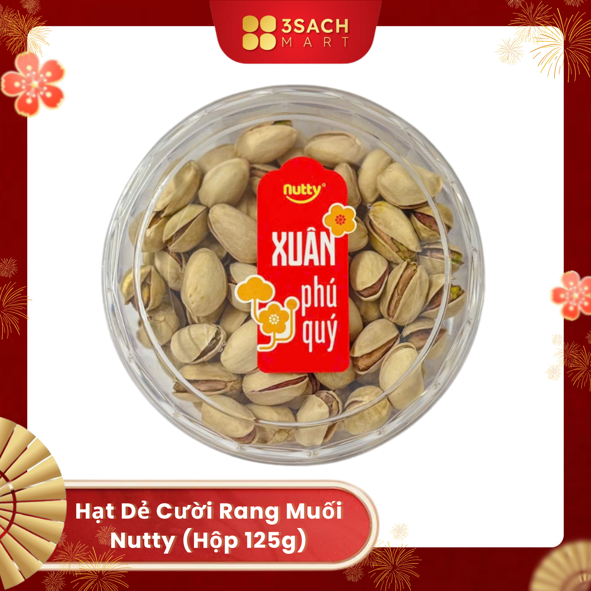  Hạt Dẻ Cười Rang Muối Nutty (Hộp 125g) 