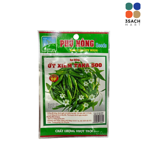  Hạt Giống Ớt Xiêm Xanh Phú Nông (Gói 10mg) 