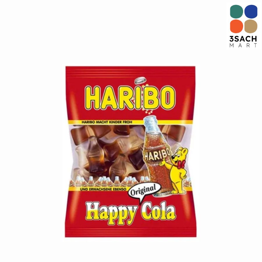  Kẹo Dẻo Haribo Happy Cola (Gói 80g) 