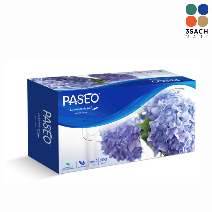  Khăn Giấy Hộp Paseo (Hộp 200 Tờ) 