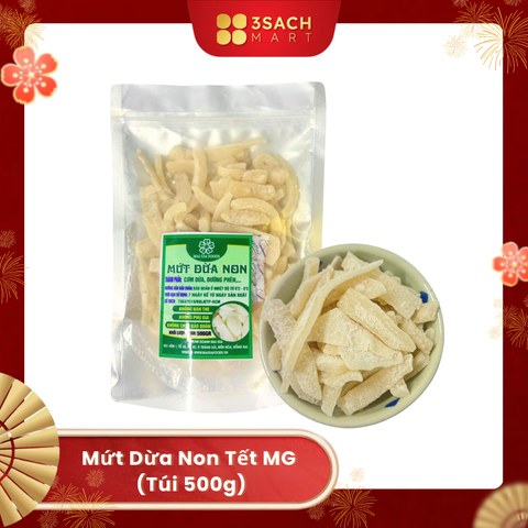  Mứt Dừa Non Tết MG (Túi 500g) 