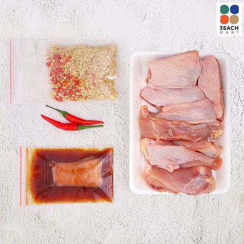  [RTC] Má Đùi Gà Ướp Sả Ớt (Khay 500Gr) 