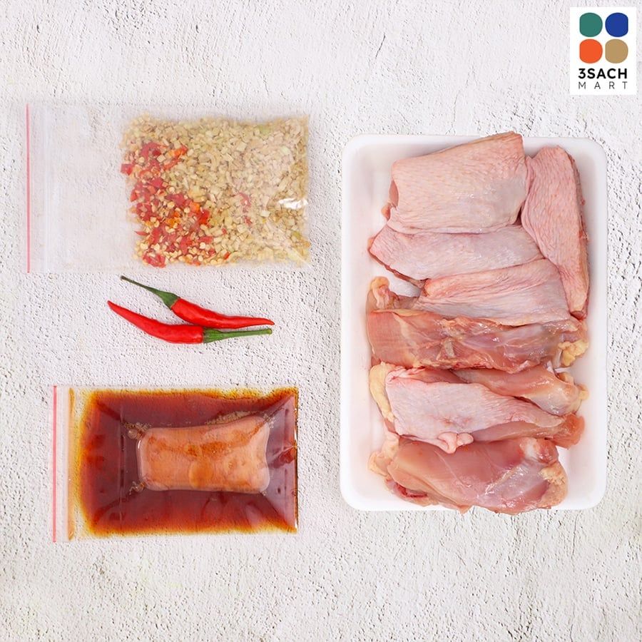  [RTC] Má Đùi Gà Ướp Sả Ớt (Khay 500Gr) 