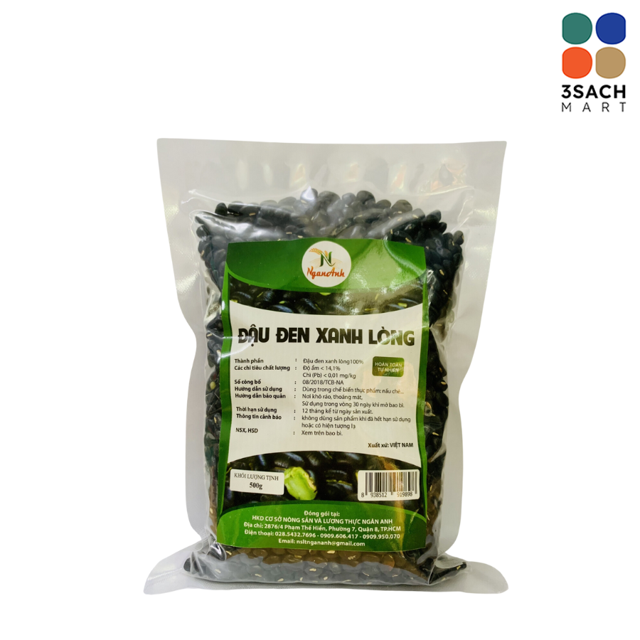  Đậu Đen Xanh Lòng Ngân Anh (Gói 500g) 