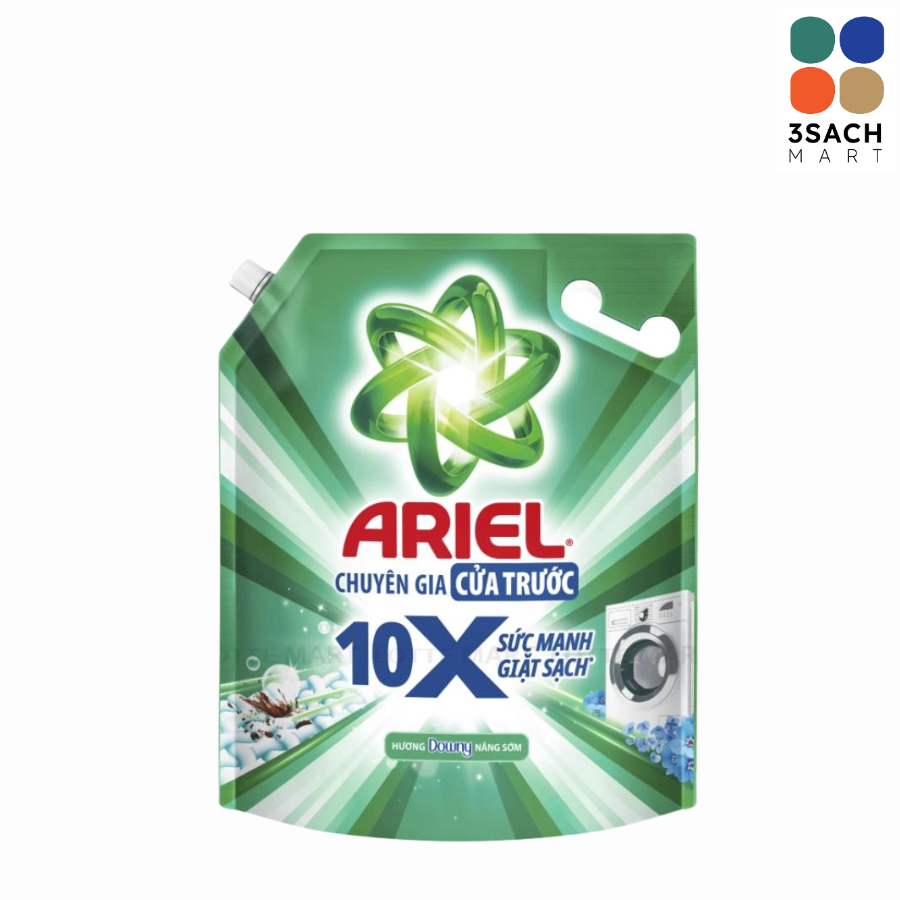  Nước Giặt Ariel Cửa Trước 10X Sức Mạnh Giặt Sạch (Gói 2.7kg) 