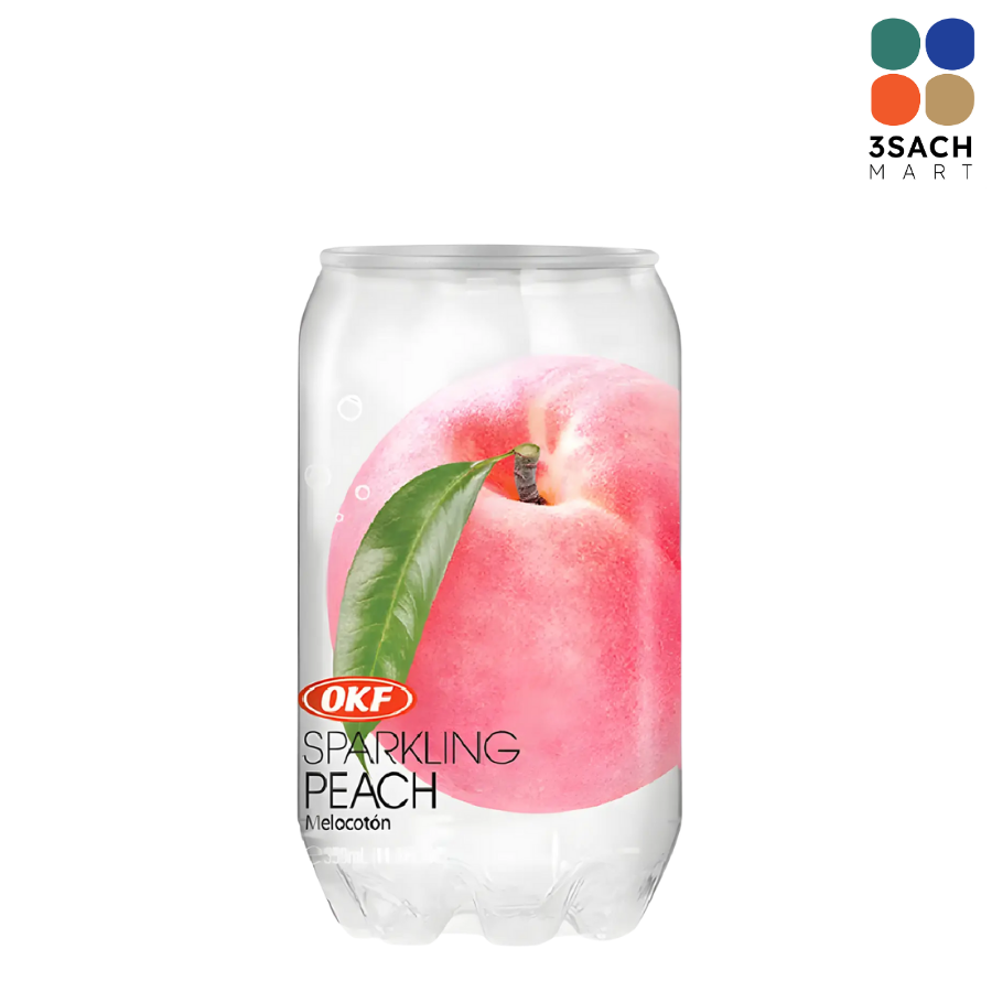 Nước Ngọt Có Ga Vị Đào OKF (Lon 350ml) 