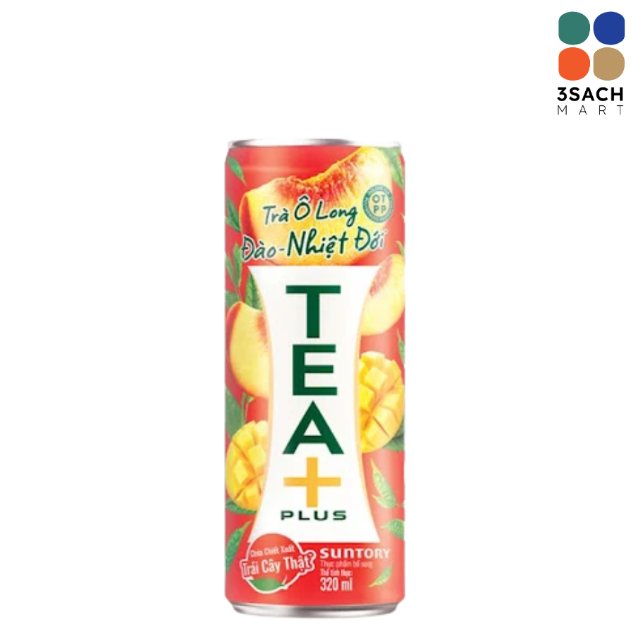  Nước Trà OLong Đào Nhiệt Đới Tea+ (Lon 320ml) 