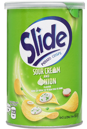  Snack Khoai Tây Vị Kem Hành Slide (Lon 60g) 