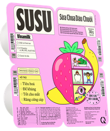  Sữa Chua Ăn Susu Dâu Chuối (Hộp 60g) 