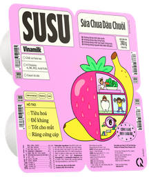  Sữa Chua Ăn Susu Dâu Chuối (Hộp 60g) 