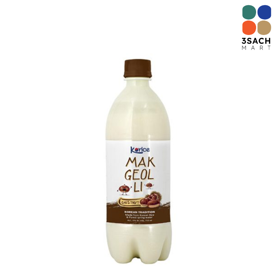  Rượu Korice Makgeolli Vị Hạt Dẻ (Chai 750ml) 