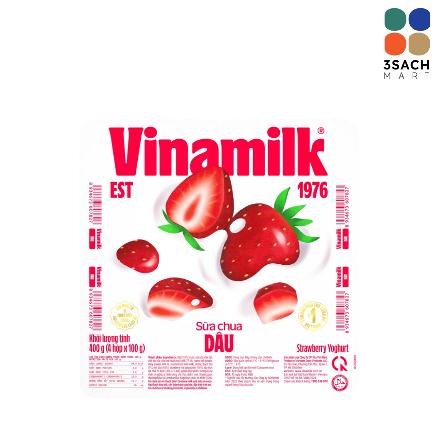  Sữa Chua Ăn Vinamilk Dâu (Hộp 100g) 