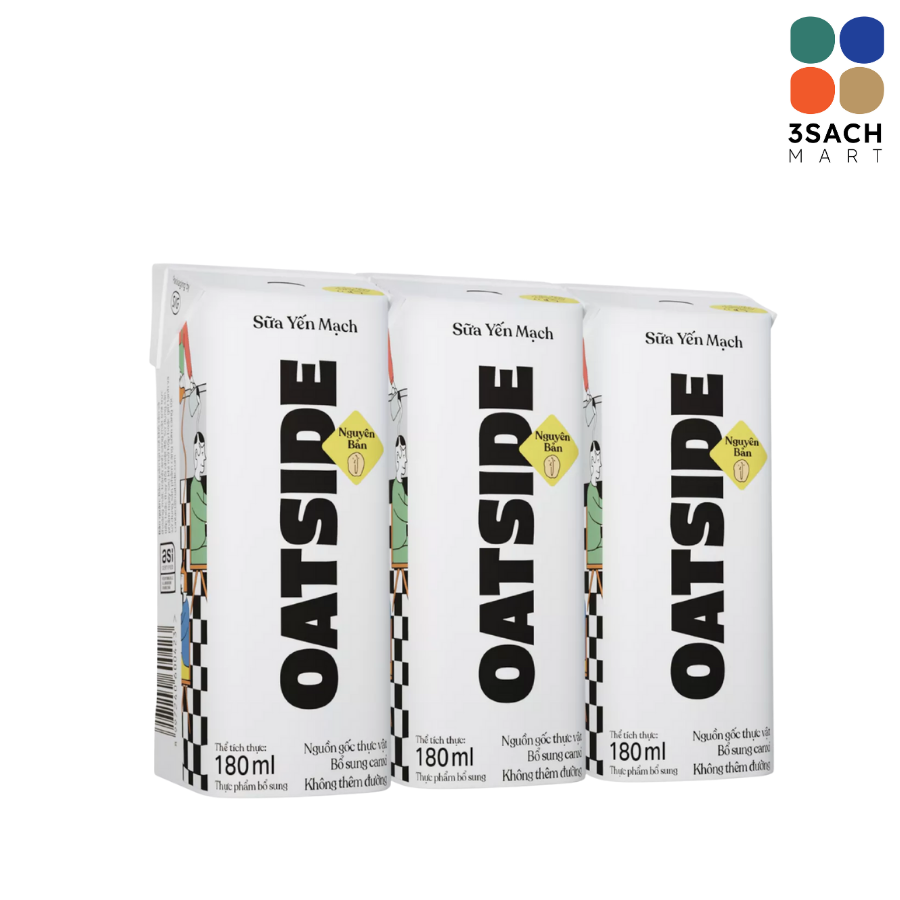  Sữa Yến Mạch Vị Nguyên Bản Oatside (Lốc 3x180ml) 