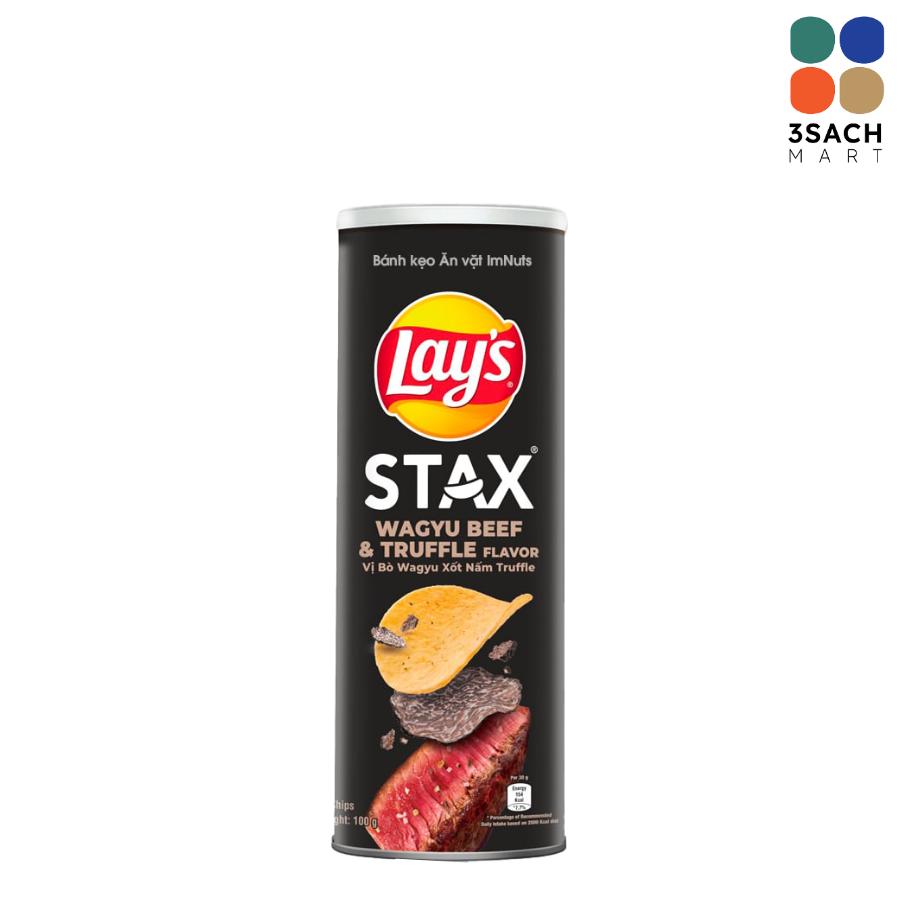  Snack Lay's Stax Bò Wagyu Xốt Nấm Truffle (Ống 100g) 
