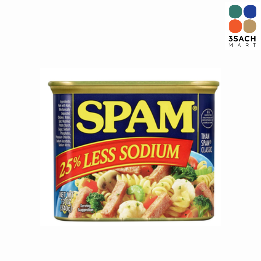  Thịt Hộp Hormel Spam Less Sodium (Hộp 340g) 