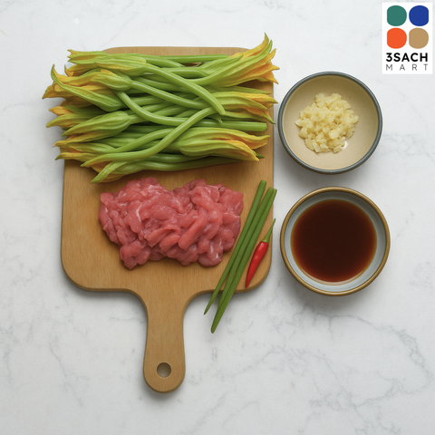  [RTC] Thịt Bò Xào Bông Bí (Khay 300g) 