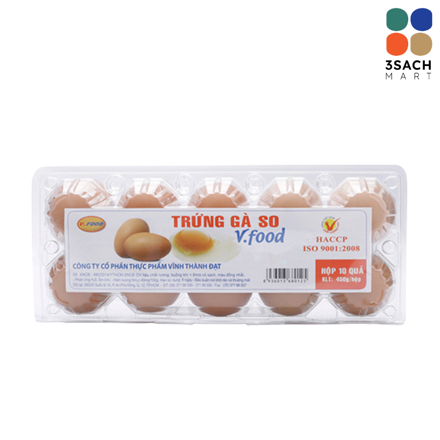  Trứng Gà So VFood (Hộp 10 Quả) 