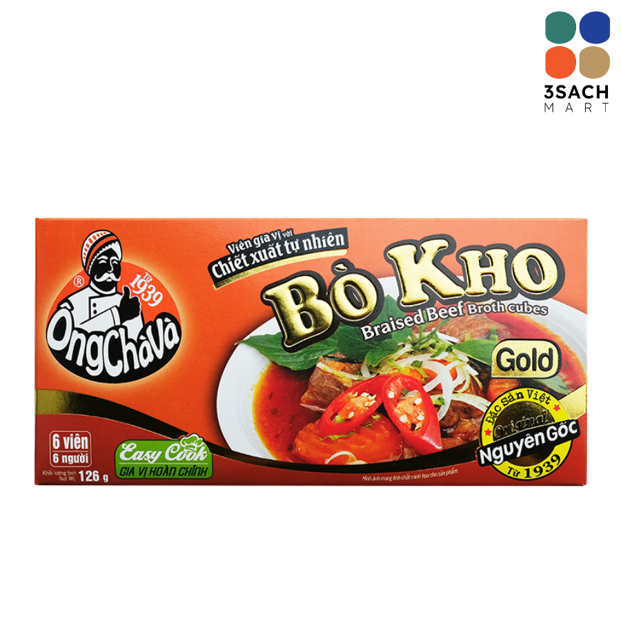  Viên Gia Vị Bò Kho Gold Ông Chà Và (Hộp 126g) 