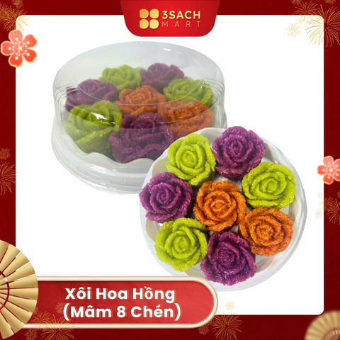  [ĐẶT TRƯỚC] Xôi Hoa Hồng (Mâm 8 Chén) 