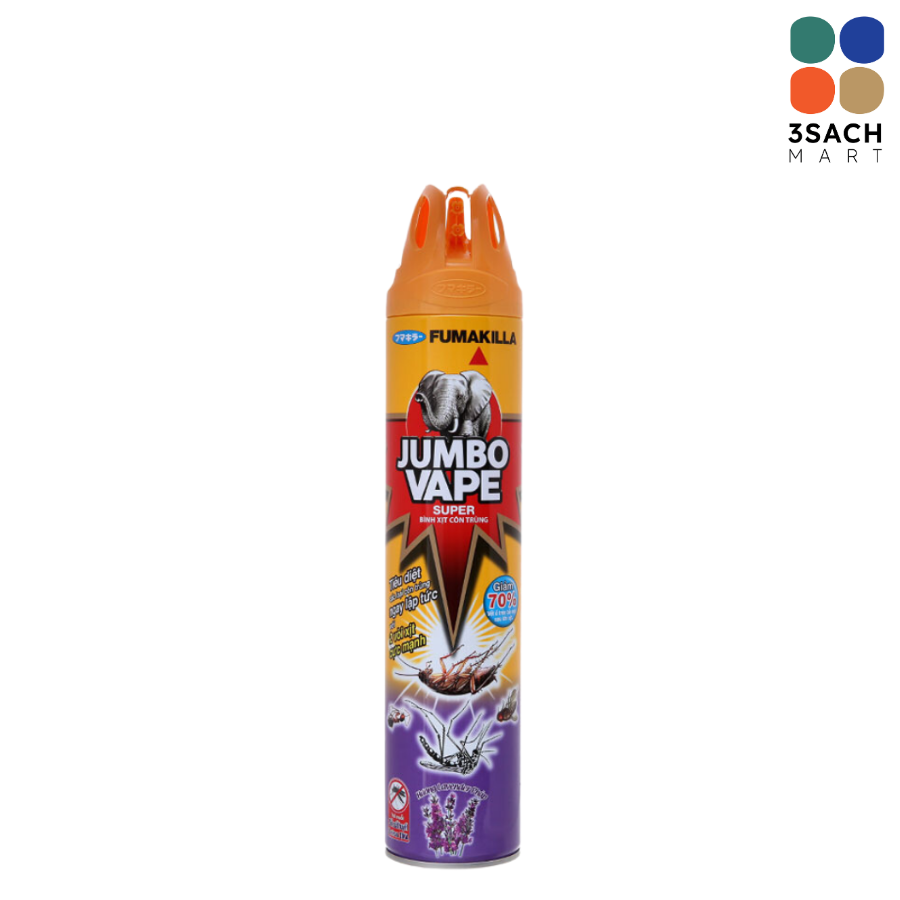  Xịt Côn Trùng Jumbo Lavender (Chai 600ml) 