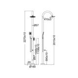  Sen cây ngoài trời có sen cầm tay và vòi rửa chân bằng stainless steel - 23001 