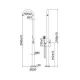  Sen cây ngoài trời có sen cầm tay và vòi rửa chân bằng stainless steel - 23003-1 